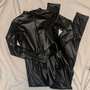 Pleather onesie